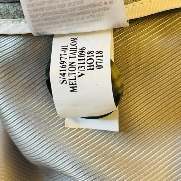 Banana Republic X Mario Bellucci Italian Wool Melton Grey Car Coat 6 Petite - Picture 13 of 15